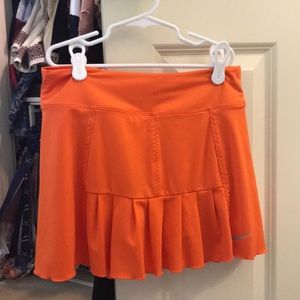 orange nike tennis skirt